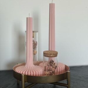 ribbed pillar candles