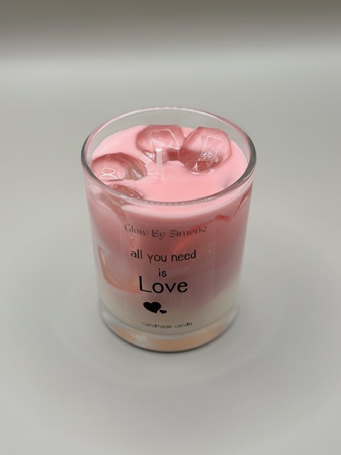 valentijns hart in een glas - Afbeelding 3