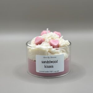 glas met hartjes