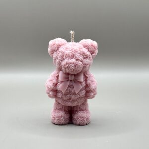 rozenbeer kaars staand